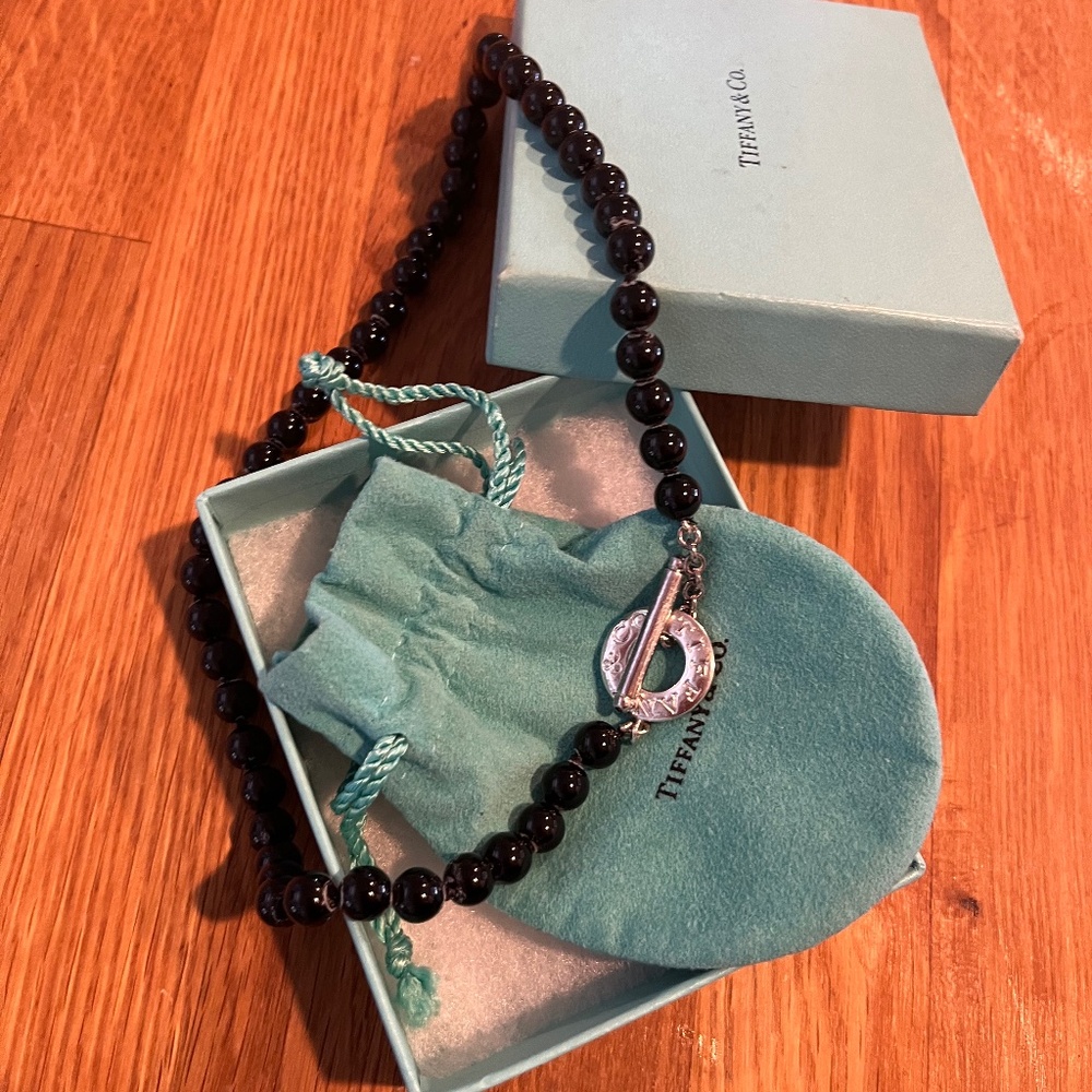 Tiffany & Co. Black Onyx Toggle Necklace